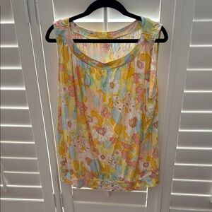 LOFT Pink and Orange Tank Top